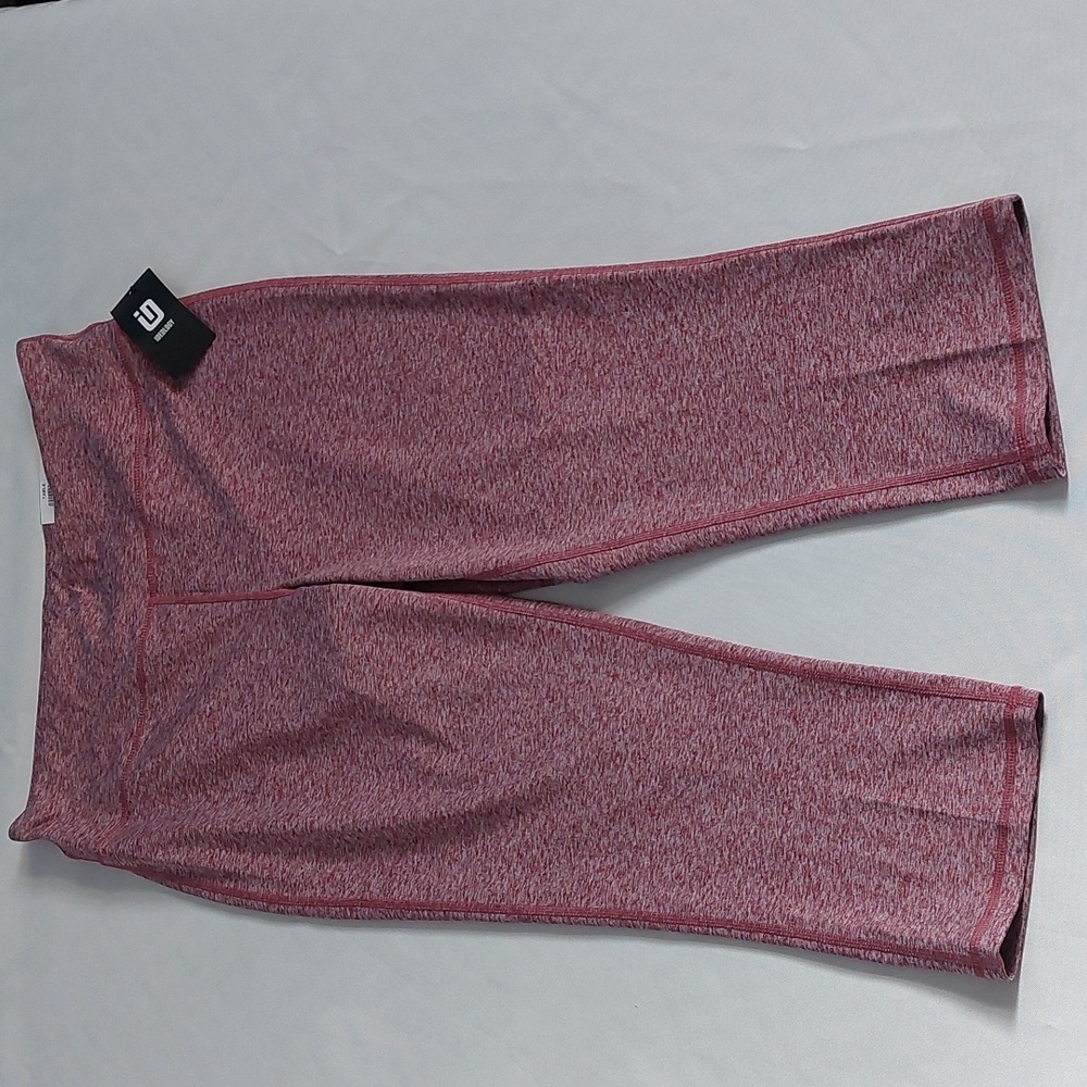 IDEOLOGY Womens high Rise crop leggings Back pocket‎ athletic swet wine L